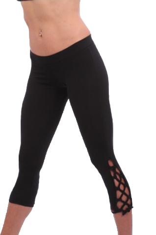 Black Zig Zag Capri